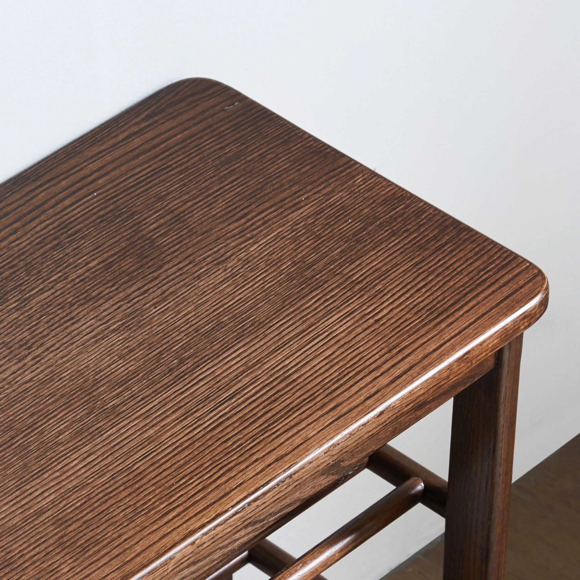 Solidwood Fuji Shoe Bench, 80x30x42cm, Dark Wood