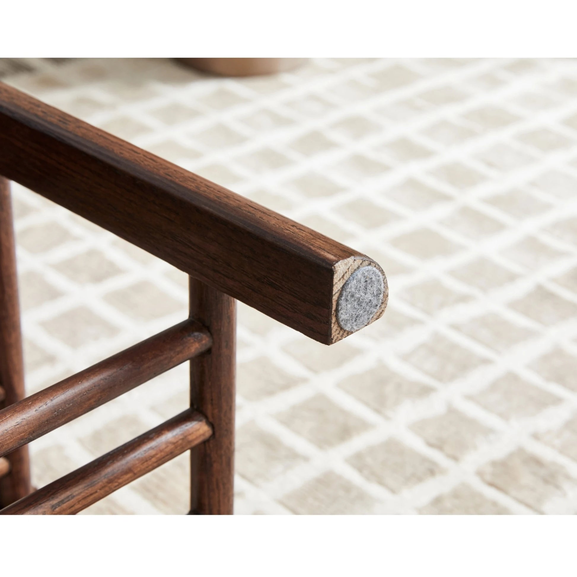 Solidwood Fuji Shoe Bench, 80x30x42cm, Dark Wood