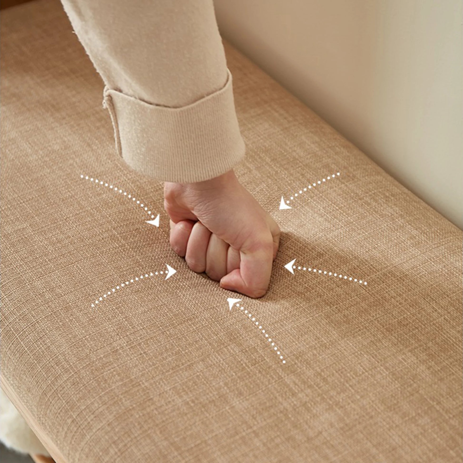 Solidwood Fuji Shoe Bench with cushion, 80x35x42cm, Dark Wood