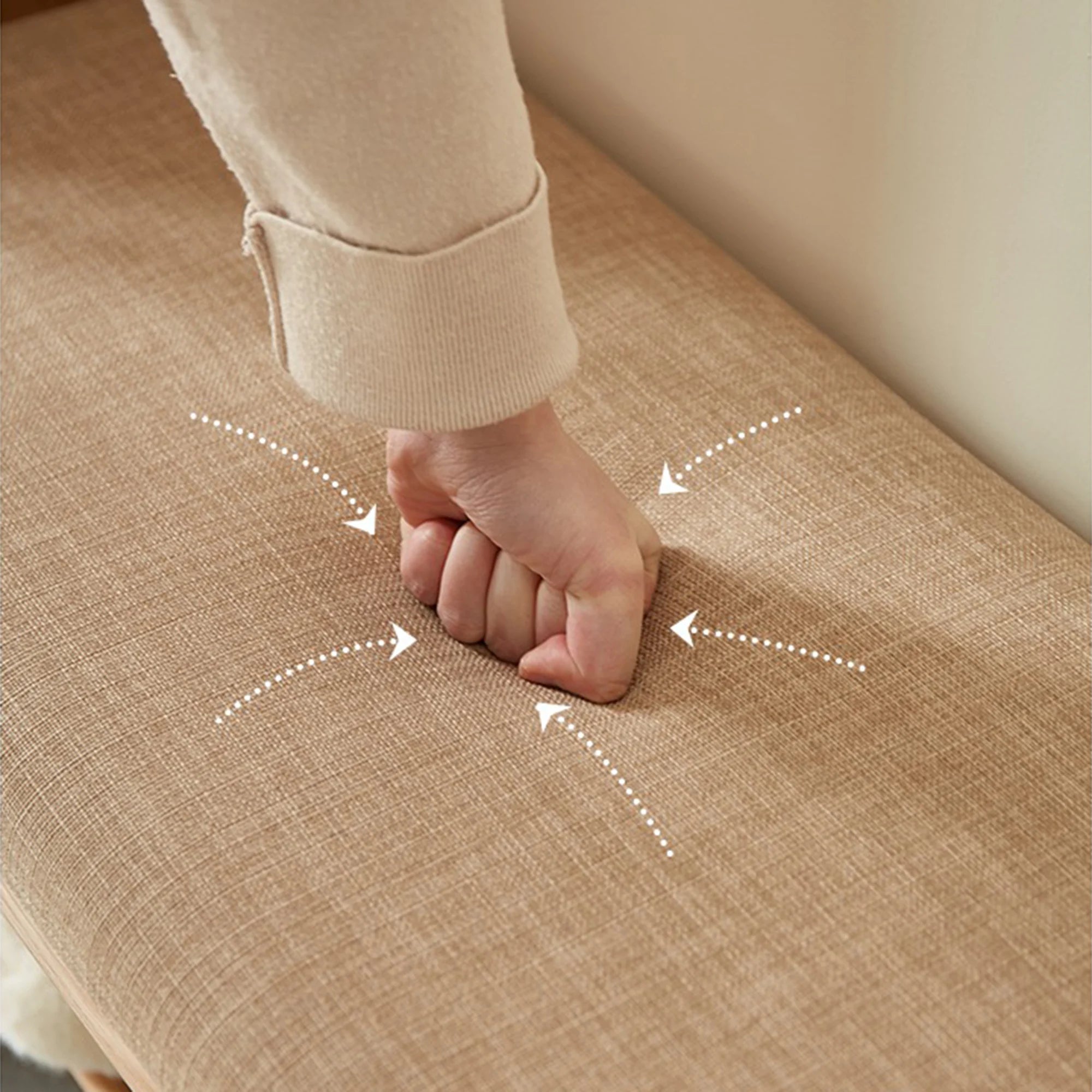 Solidwood Fuji Shoe Bench with cushion, 80x35x42cm, Dark Wood