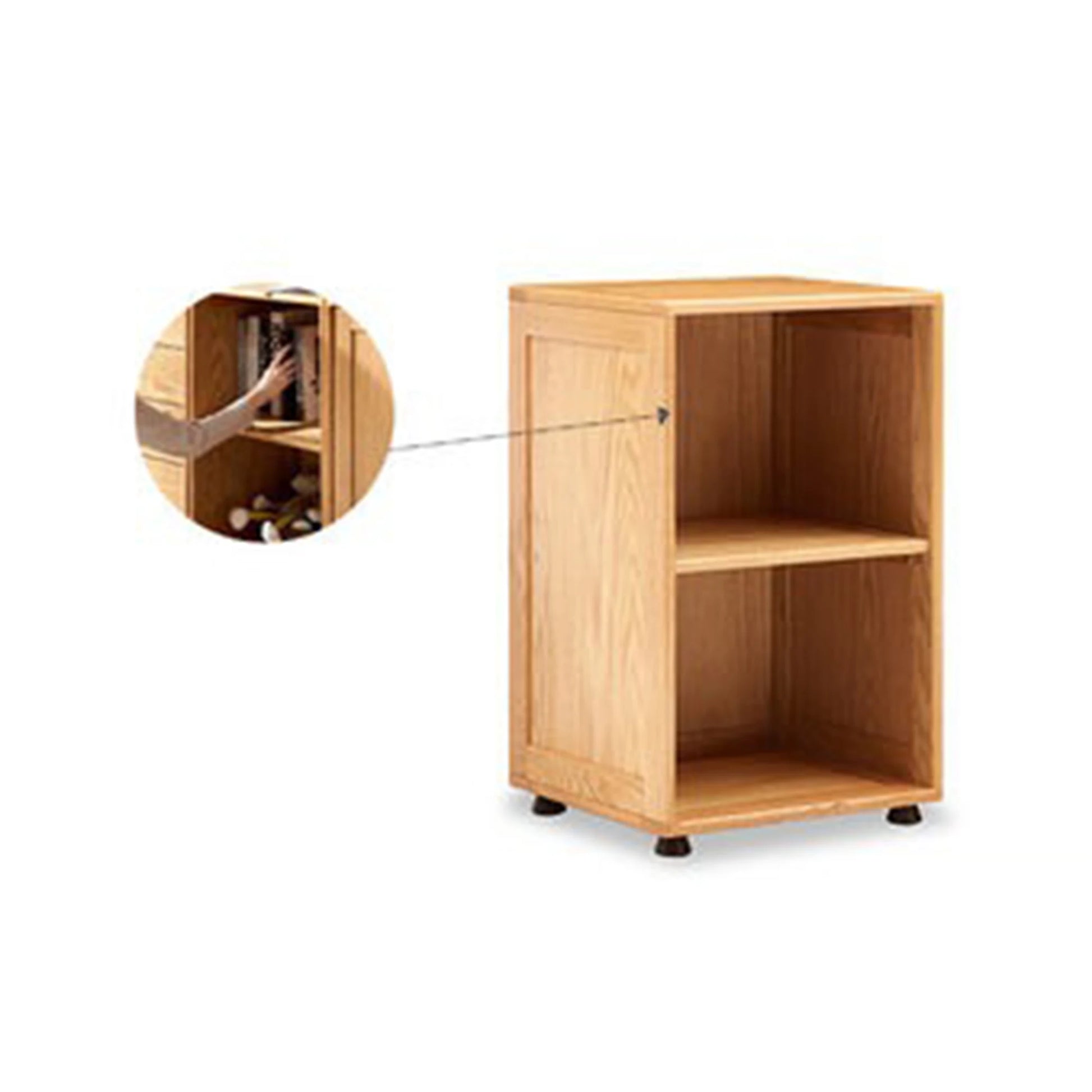 Solidwood Gleam Kids Combo Storage Shelf, 46x40x75cm, Natural Wood