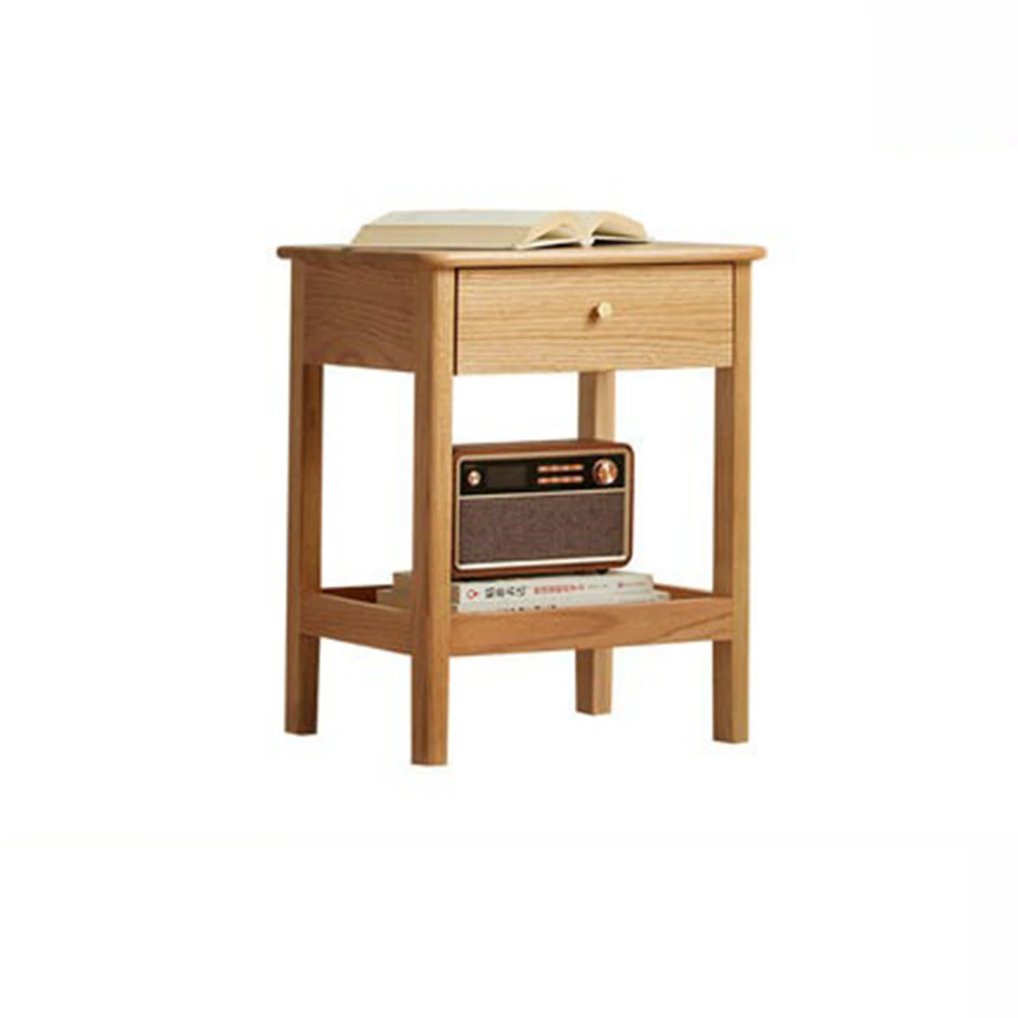 Solidwood Kano Bedside Table, 38x35x47cm, Natural Wood