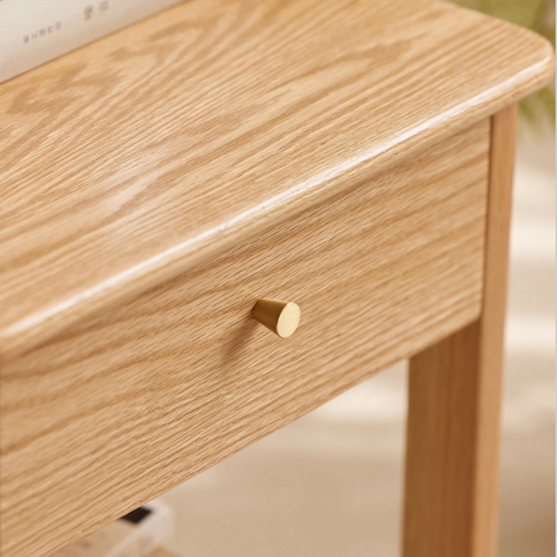 Solidwood Kano Bedside Table, 38x35x47cm, Dark Wood