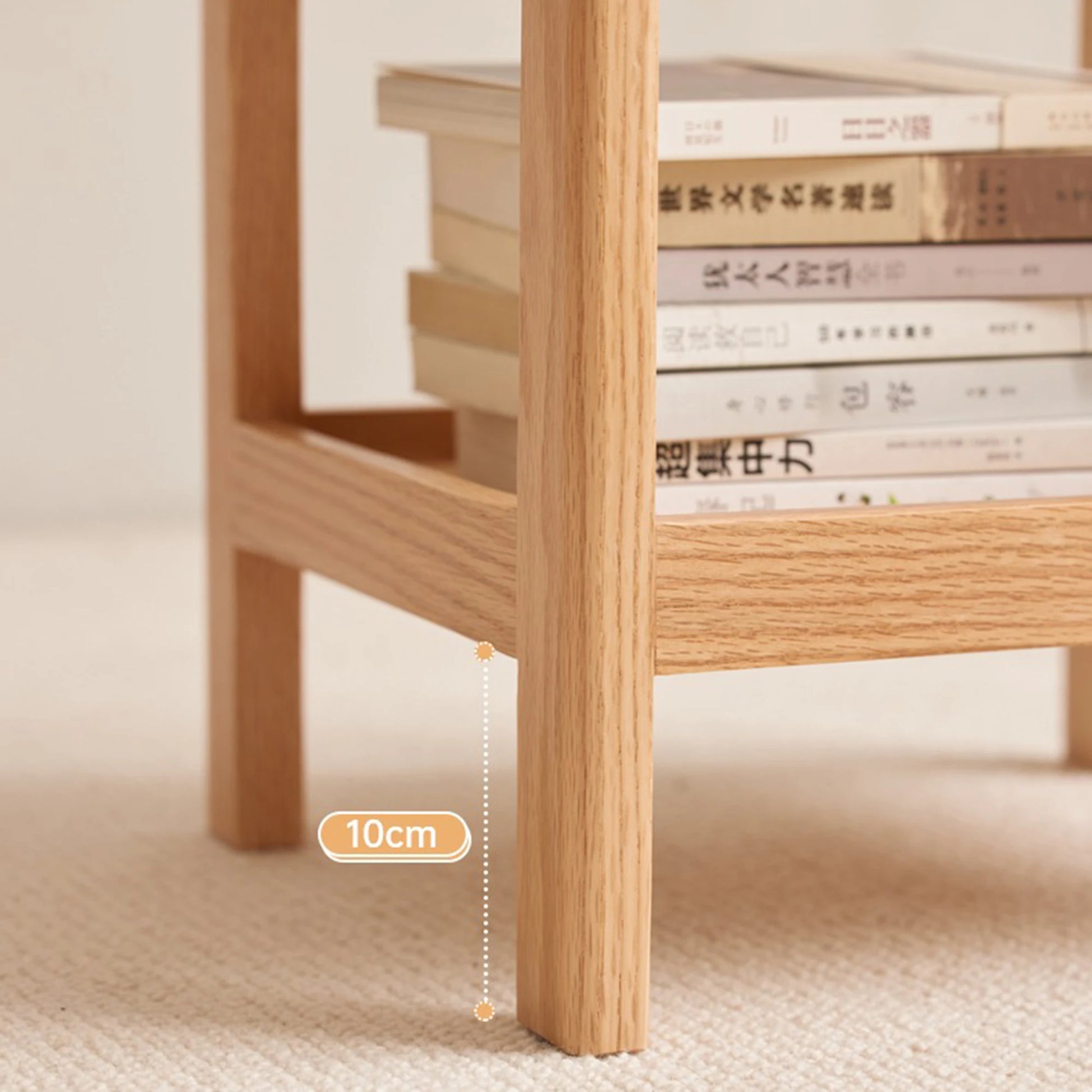 Solidwood Kano Bedside Table, 38x35x47cm, Dark Wood