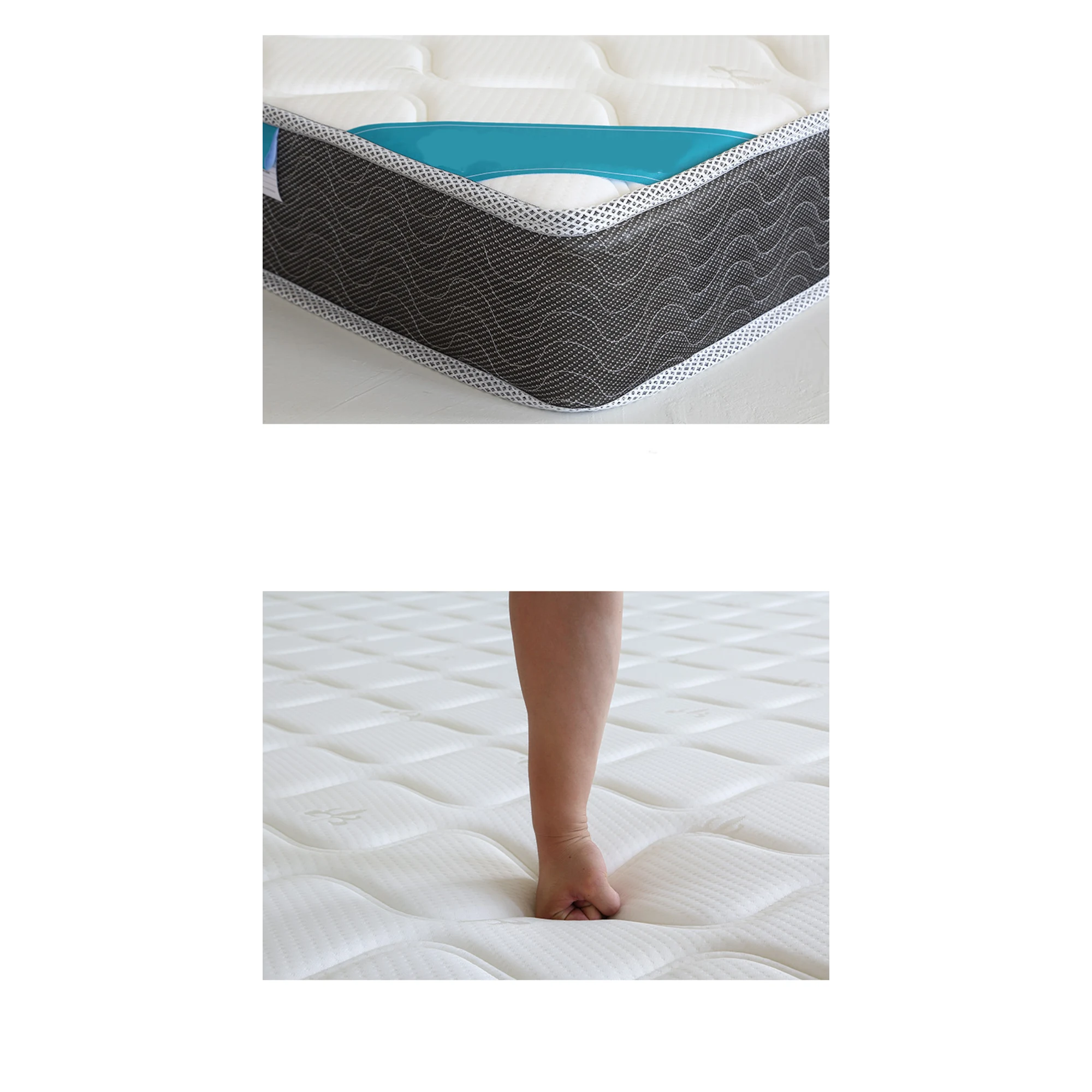 Solidwood Simeng Spring Mattress, Extra-Firm, White, Grey