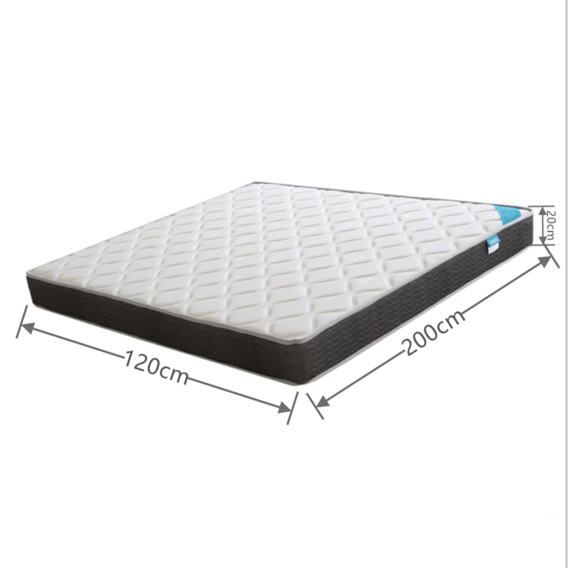 Solidwood Simeng Spring Mattress, Extra-Firm, White, Grey