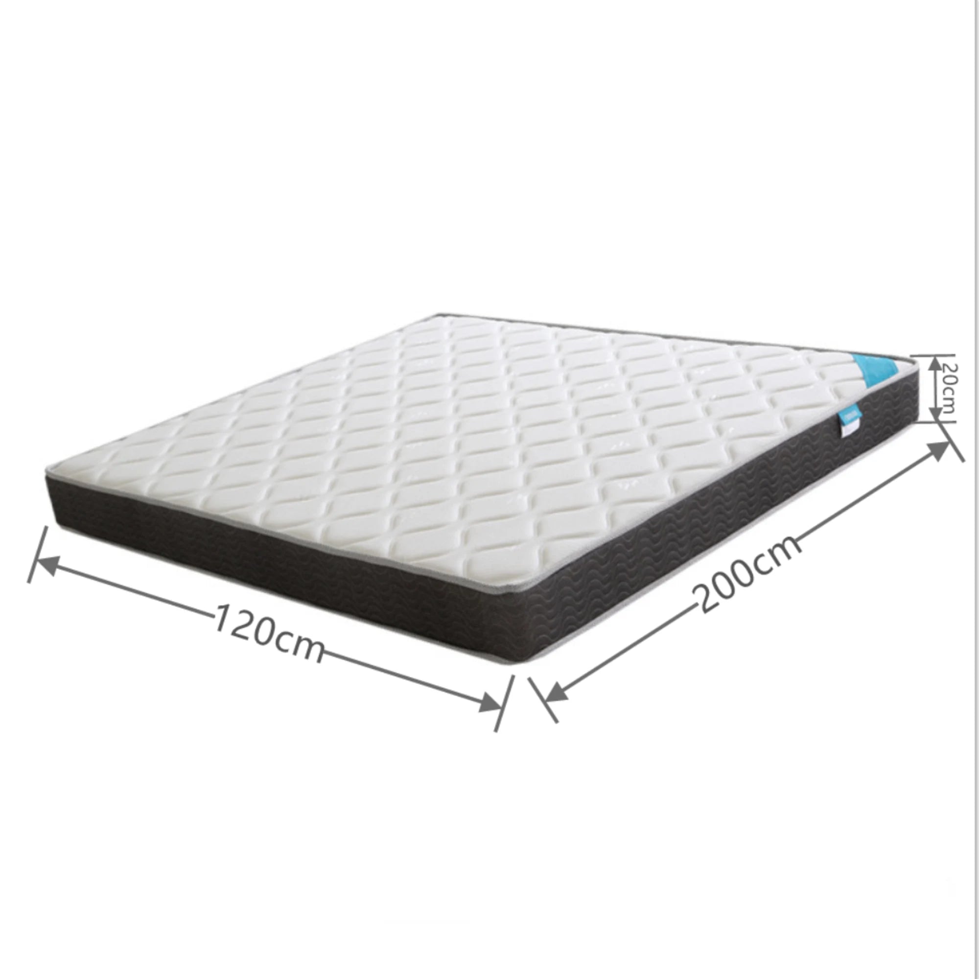 Solidwood Simeng Spring Mattress, Extra-Firm, White, Grey