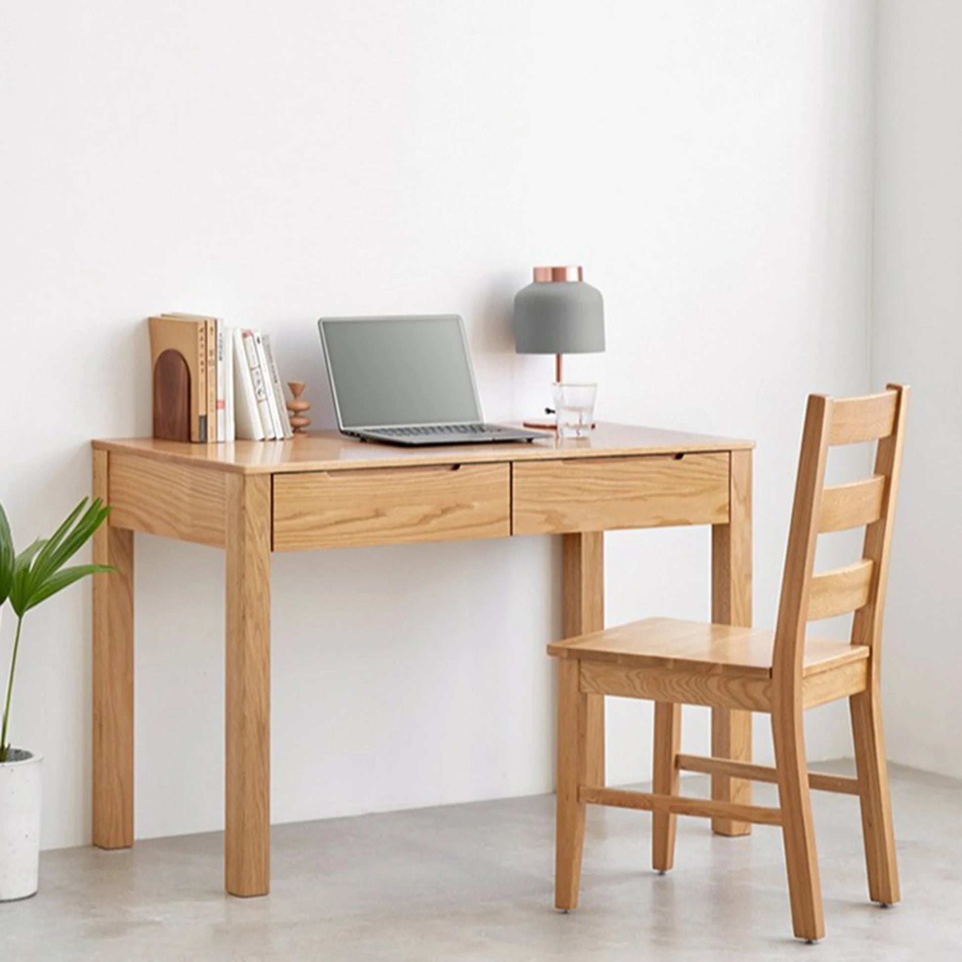 Solidwood Norway Study Desk, 100x56x76cm, Natural Wood