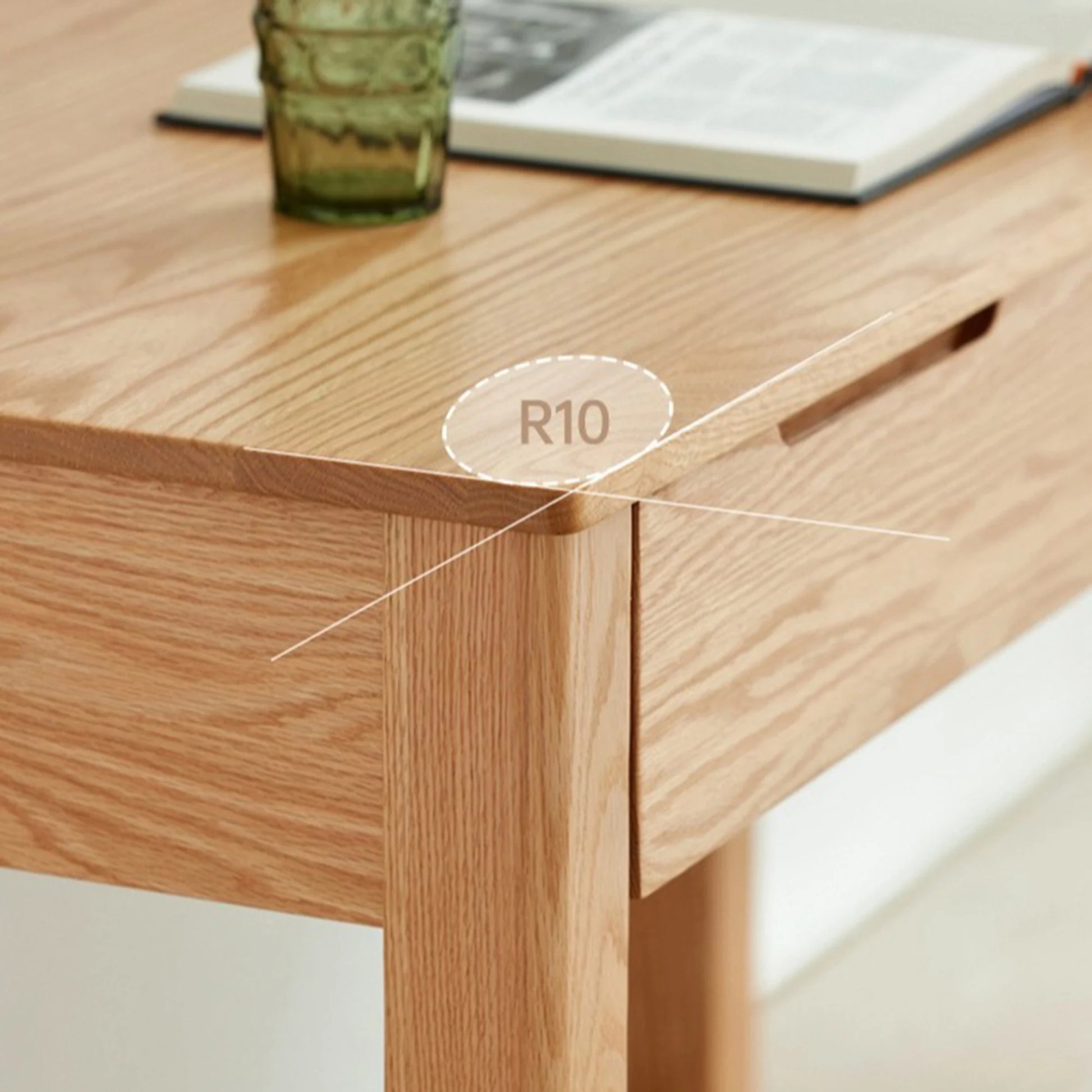 Solidwood Norway Study Desk, 100x56x76cm, Natural Wood