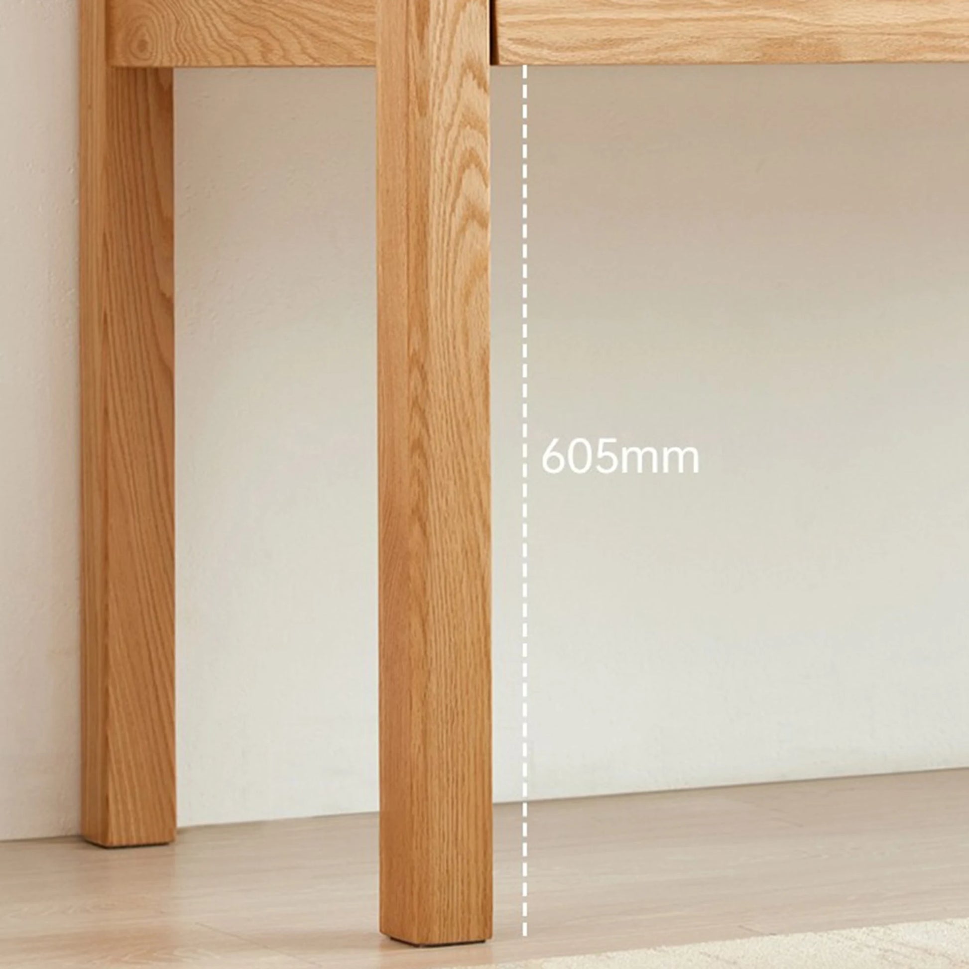 Solidwood Norway Study Desk, 100x56x76cm, Natural Wood