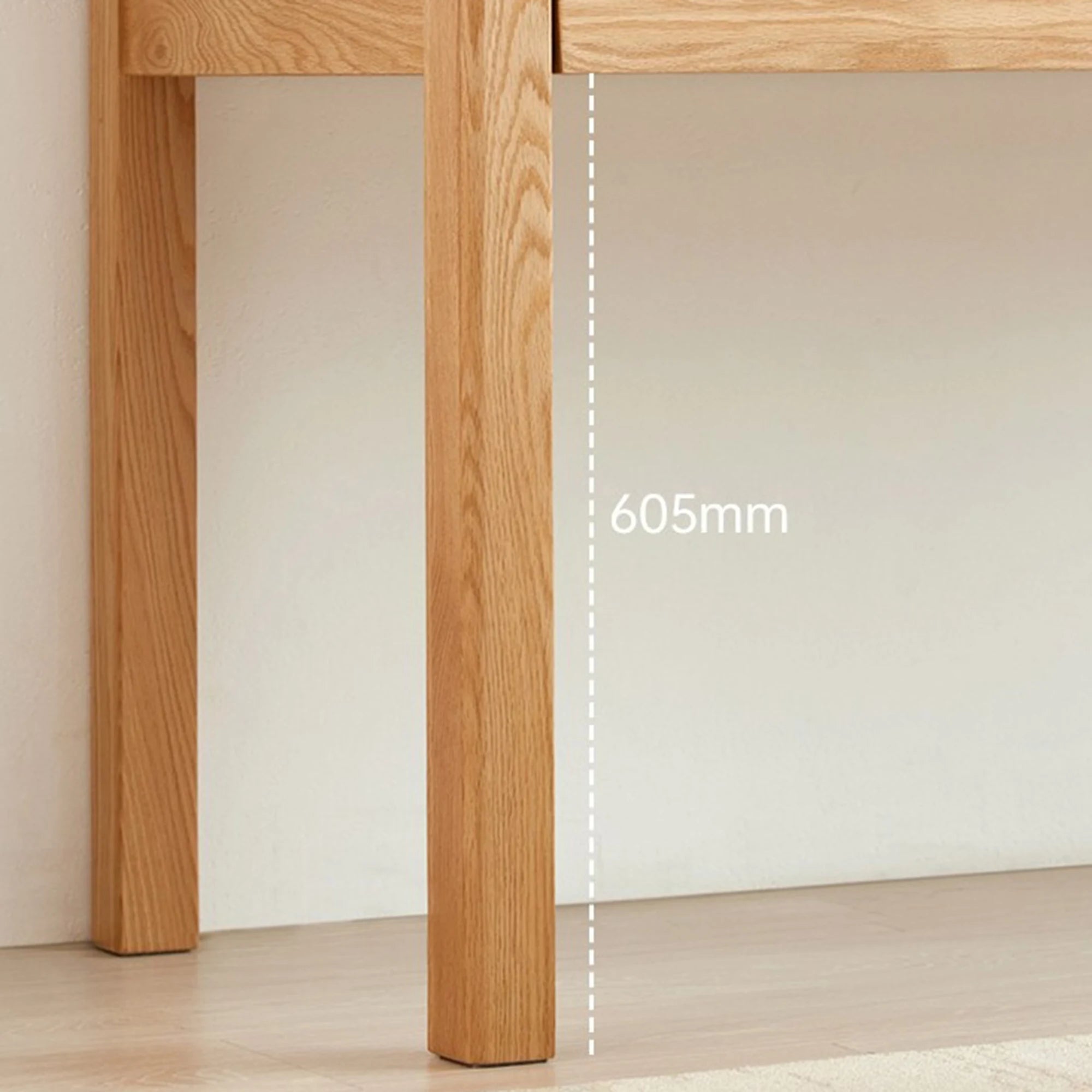 Solidwood Norway Study Desk, 100x56x76cm, Natural Wood