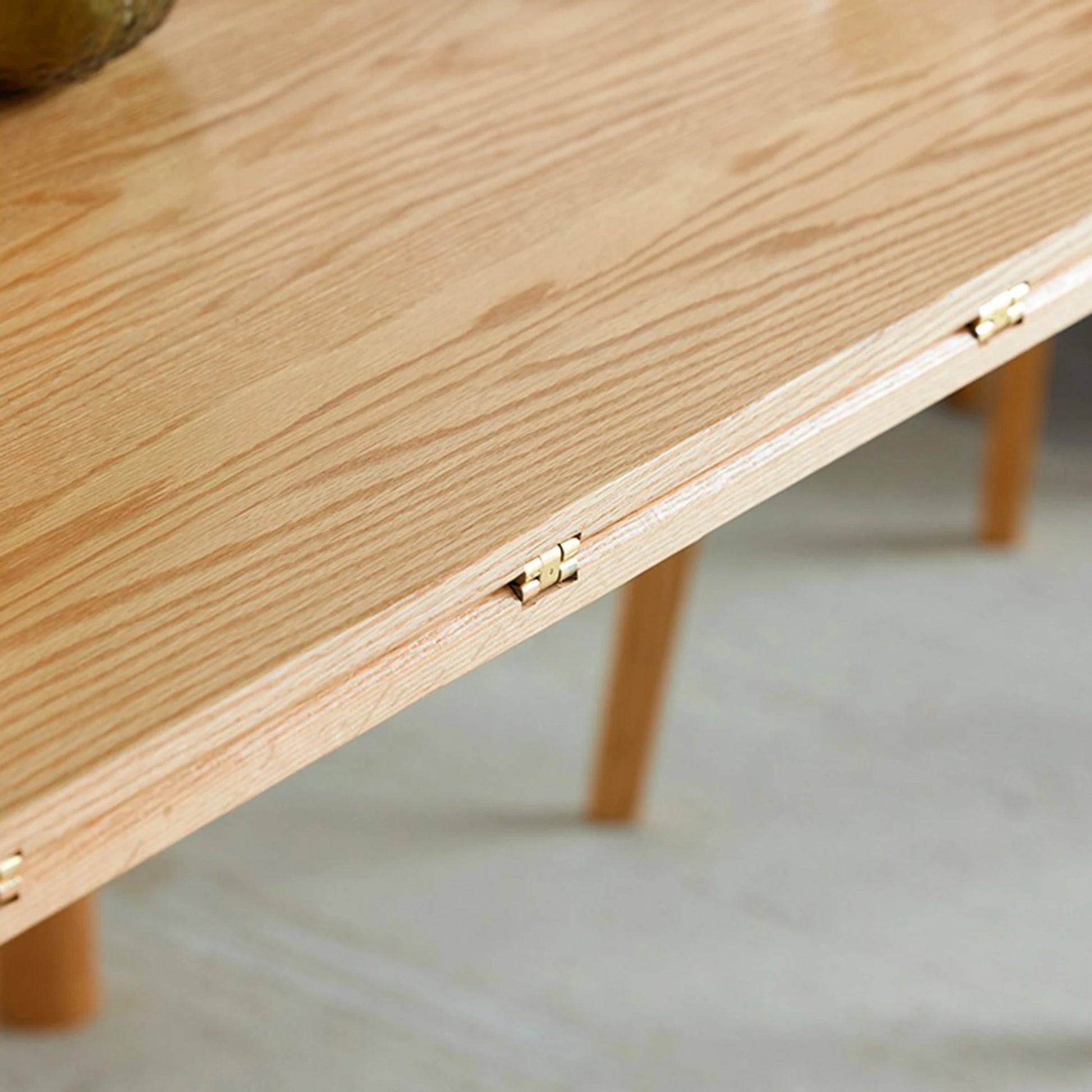 Solidwood Norway Folding Dining Table, Round, Natural Wood
