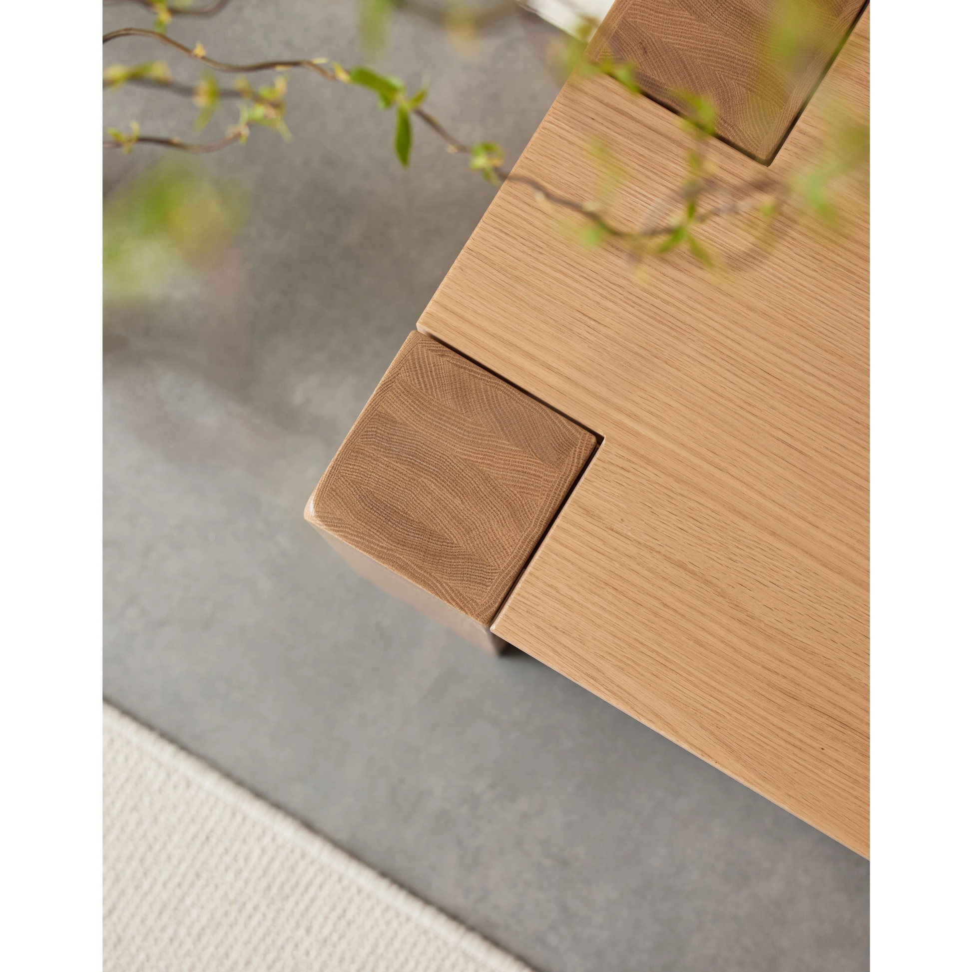 Solidwood Rayden TV Stand, 220x42CM, Natural Wood