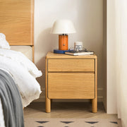 Solidwood Wind Bedside Table, 40x36x45cm, Natural Wood