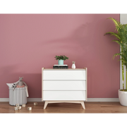Alpaka Kaia Kids Chest of 3 Drawers, White,  93x55.5x100cm