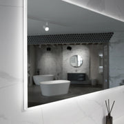 Aruvo Arled Rectangle LED Acrylic Frame Bathroom Mirror with Demister 90cm