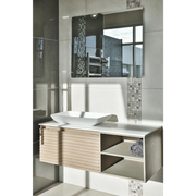 Aruvo Nfled Rectangle Frameless Bathroom Mirror with LED 90cm