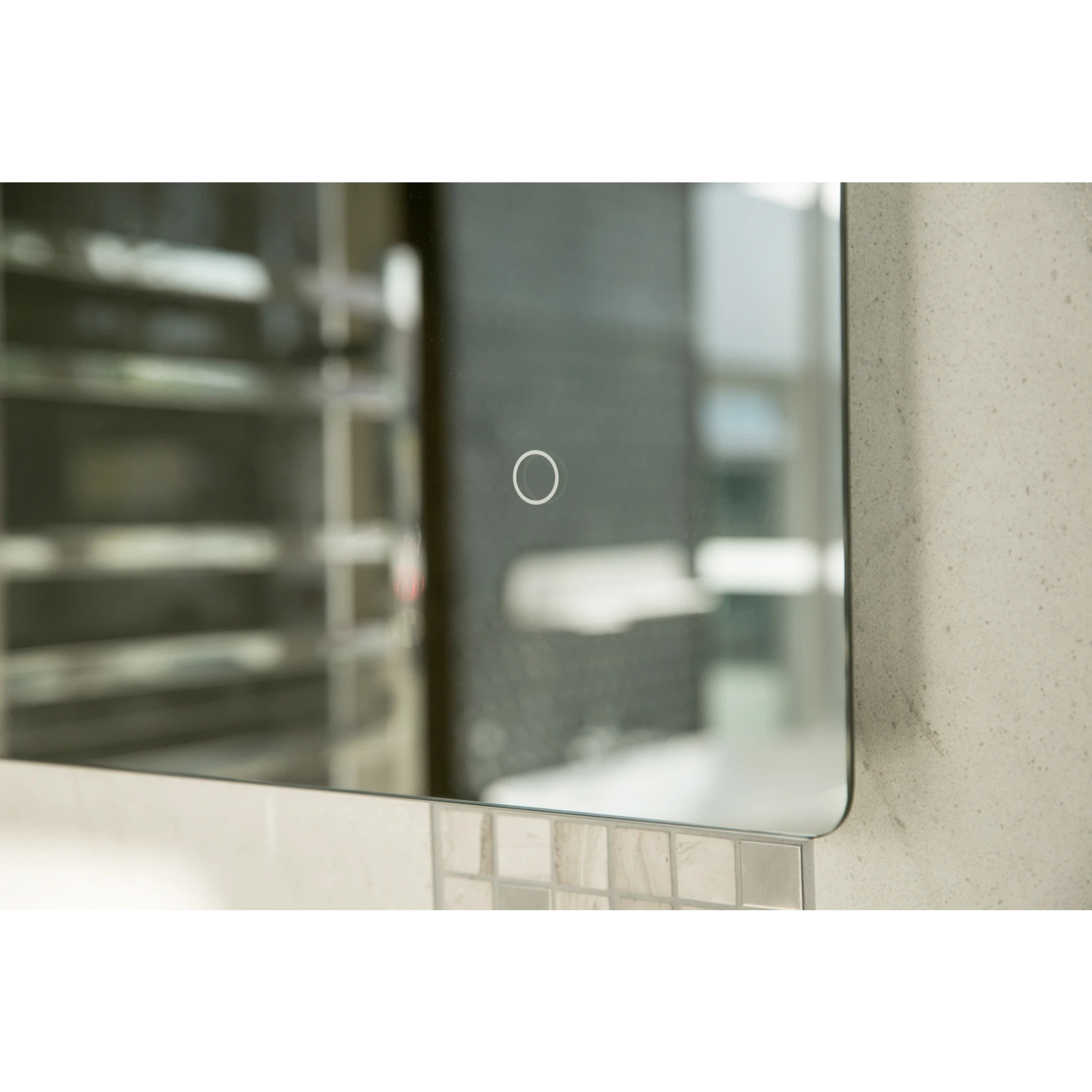 Aruvo Nfled Rectangle Frameless Bathroom Mirror with LED 90cm