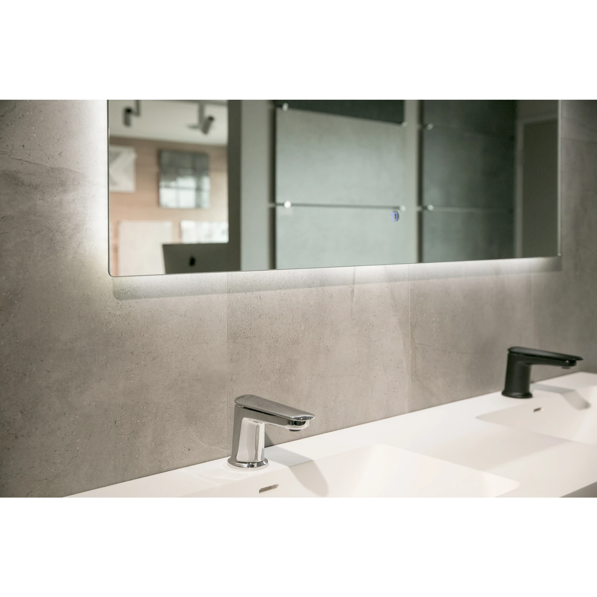 Aruvo Nfled Rectangle Frameless Bathroom Mirror with LED 120cm