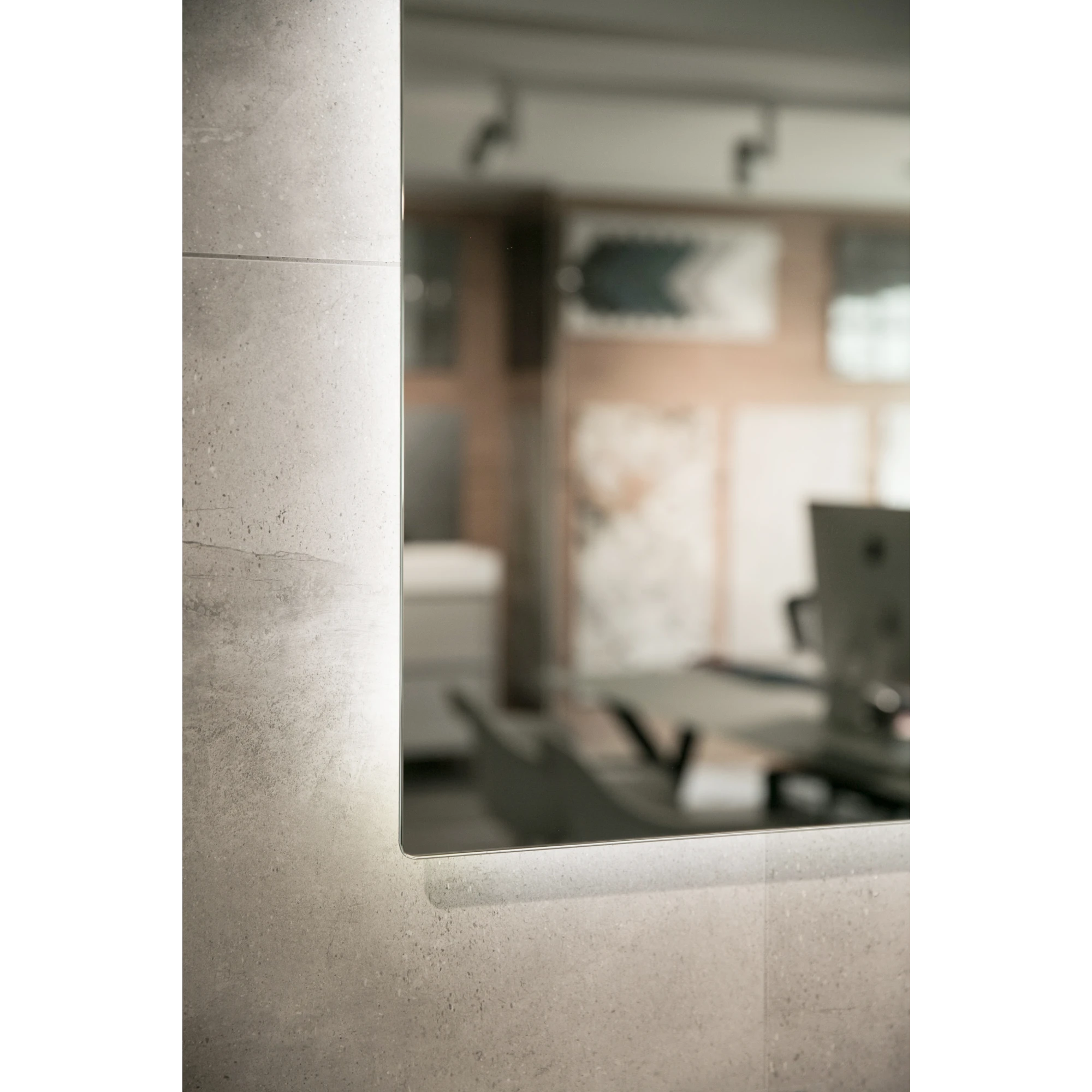 Aruvo Nfled Rectangle Frameless Bathroom Mirror with LED 120cm