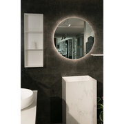 Aruvo Nfled Round Frameless Bathroom Mirror with LED 75cm