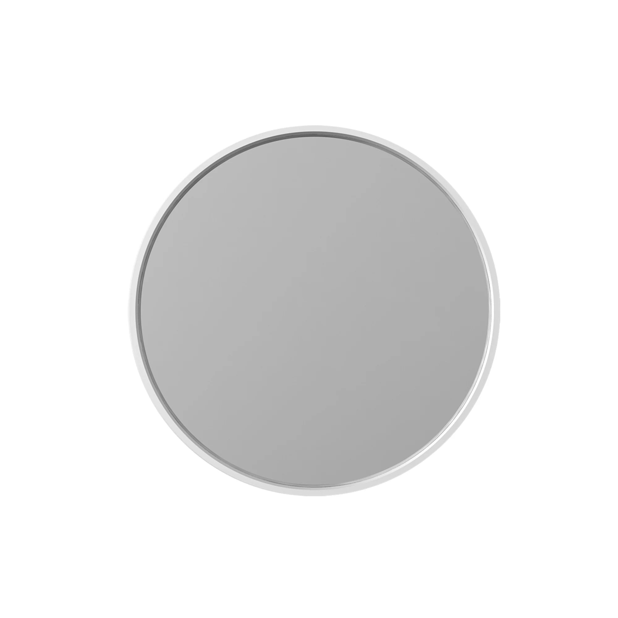 Aruvo Cstone Round Composite Stone Bathroom Mirror White 70cm