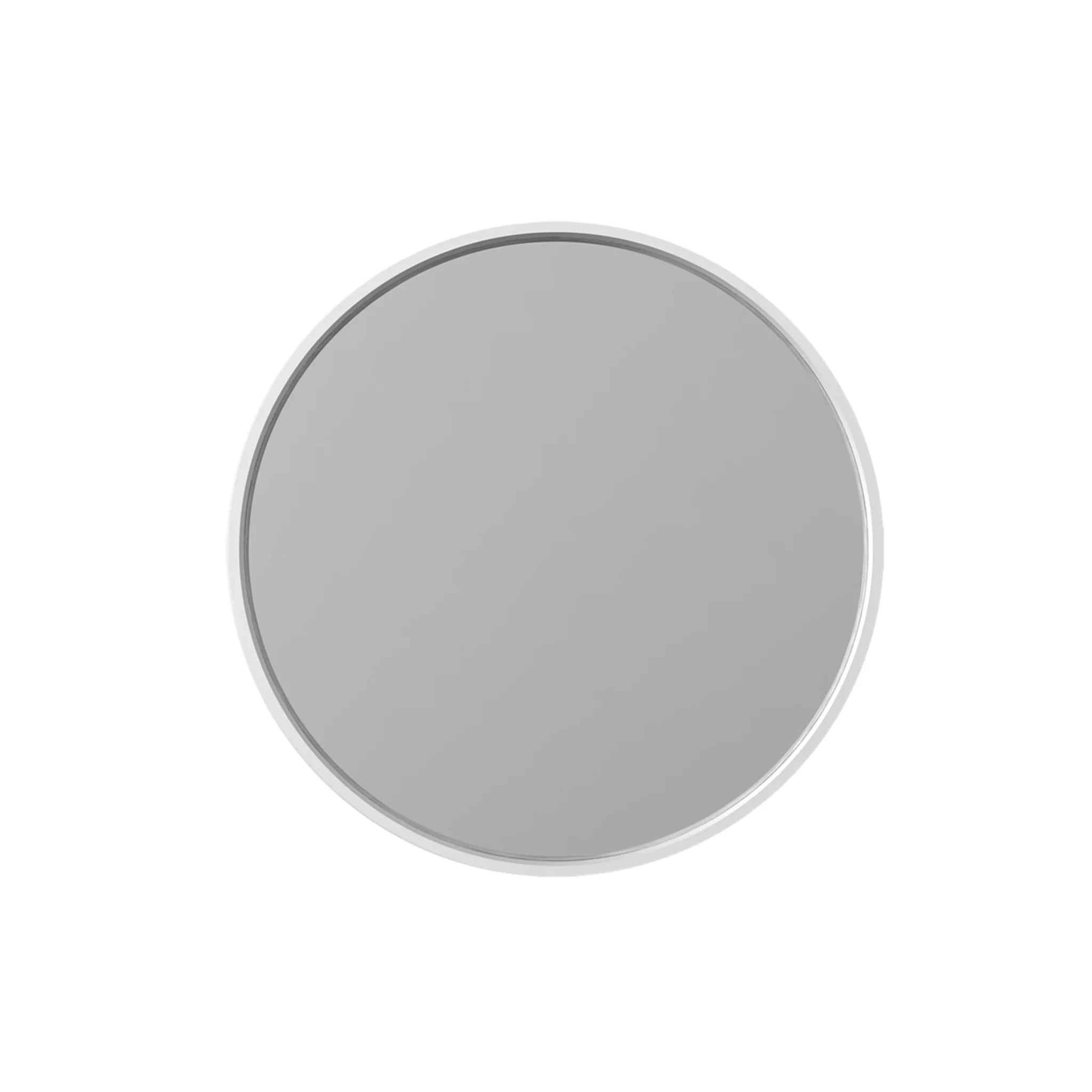 Aruvo Cstone Round Composite Stone Bathroom Mirror White 70cm