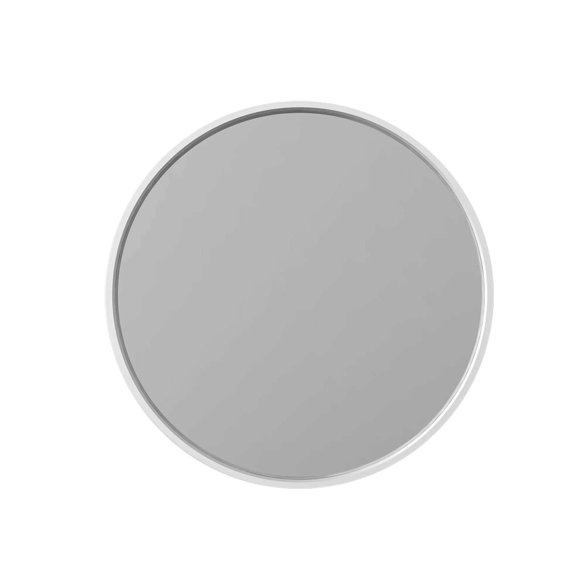 Aruvo Cstone Round Composite Stone Bathroom Mirror White 85cm