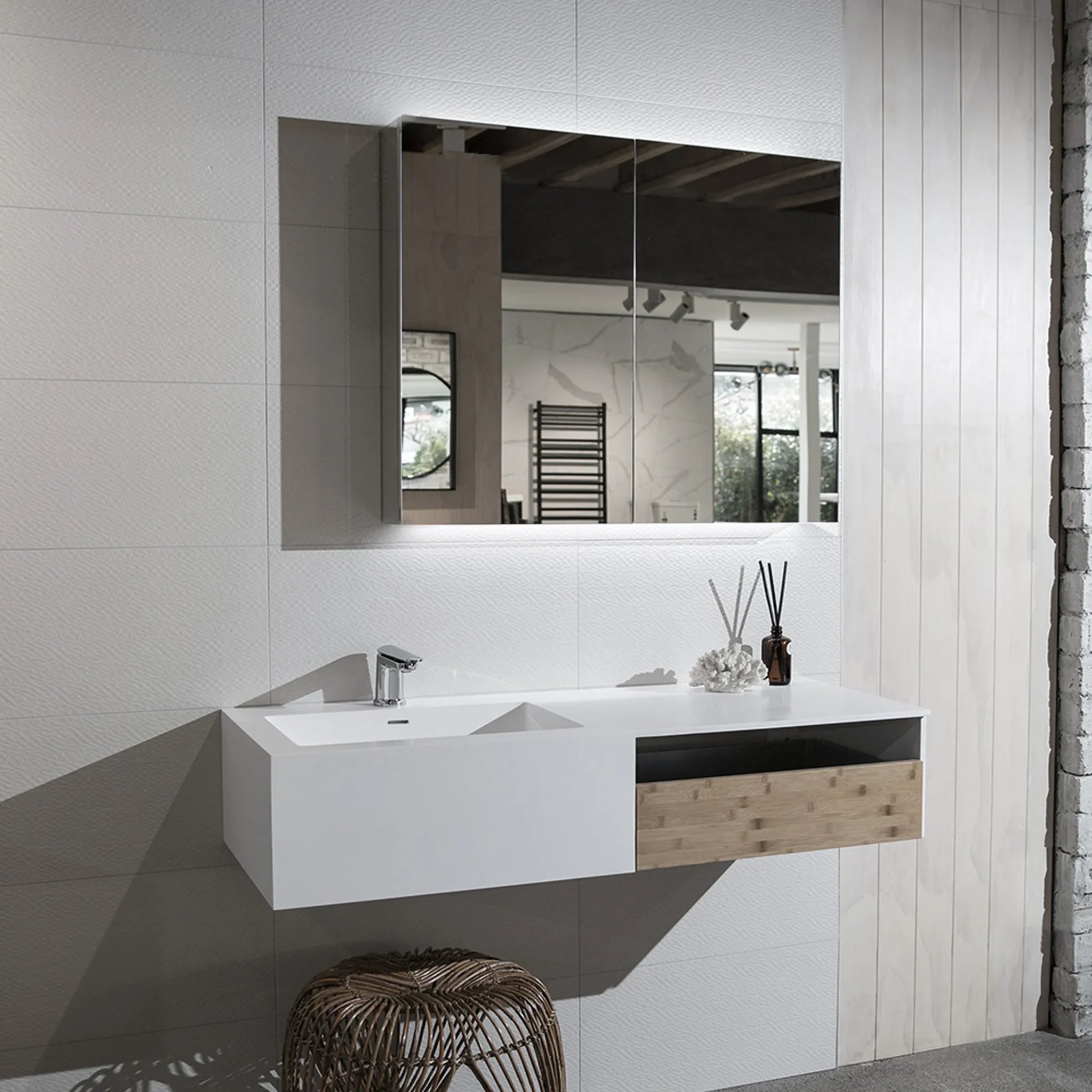Aruvo Nfled Cabinet Mirror 90cm