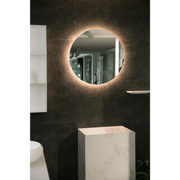 Aruvo Nfled Round Frameless Bathroom Mirror with LED 65cm
