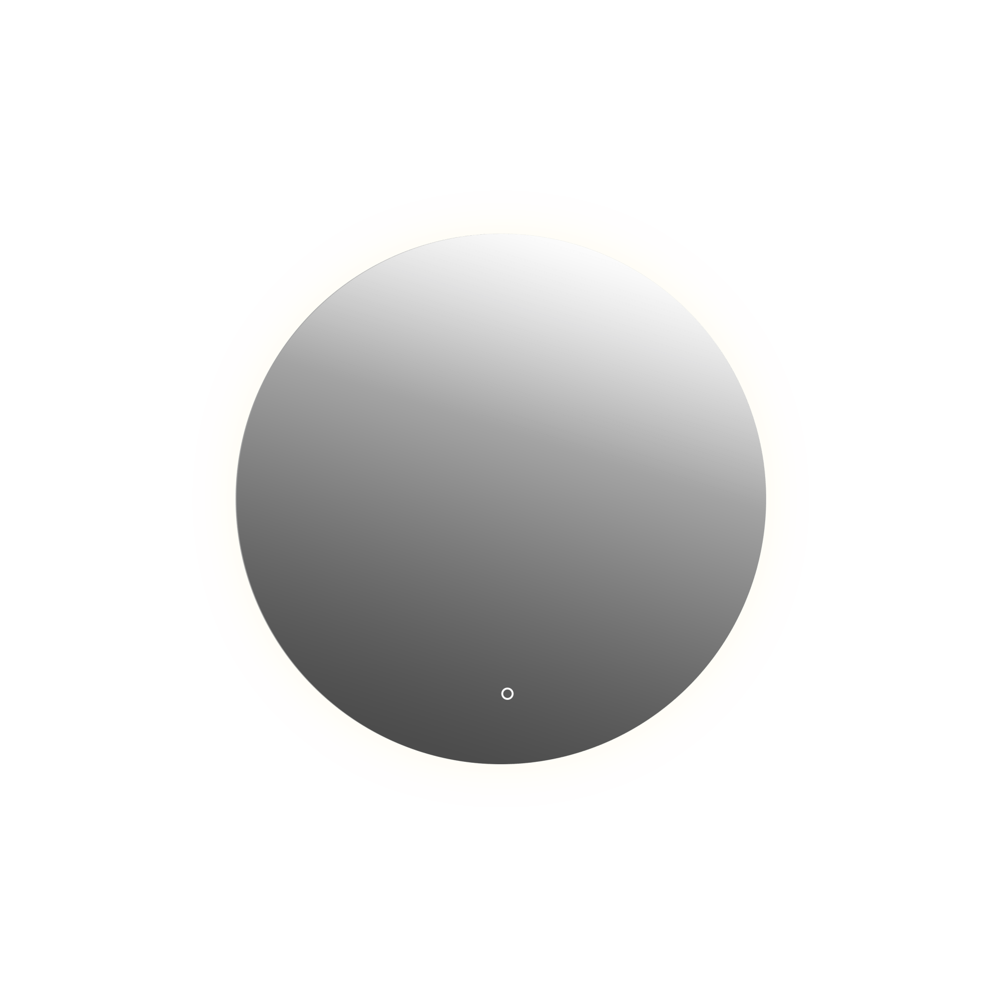 Aruvo Nfled Round Frameless Bathroom Mirror with LED 65cm