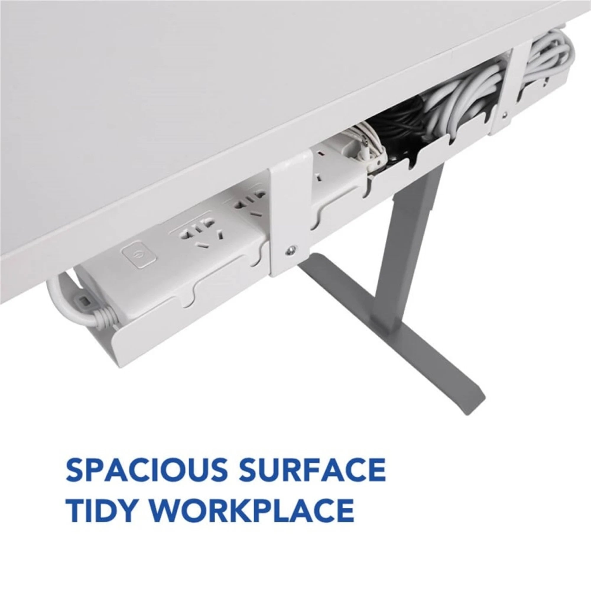 LoctekcmP502 Under Desk Cable Management Basket Tray, 500x122x90mm, White