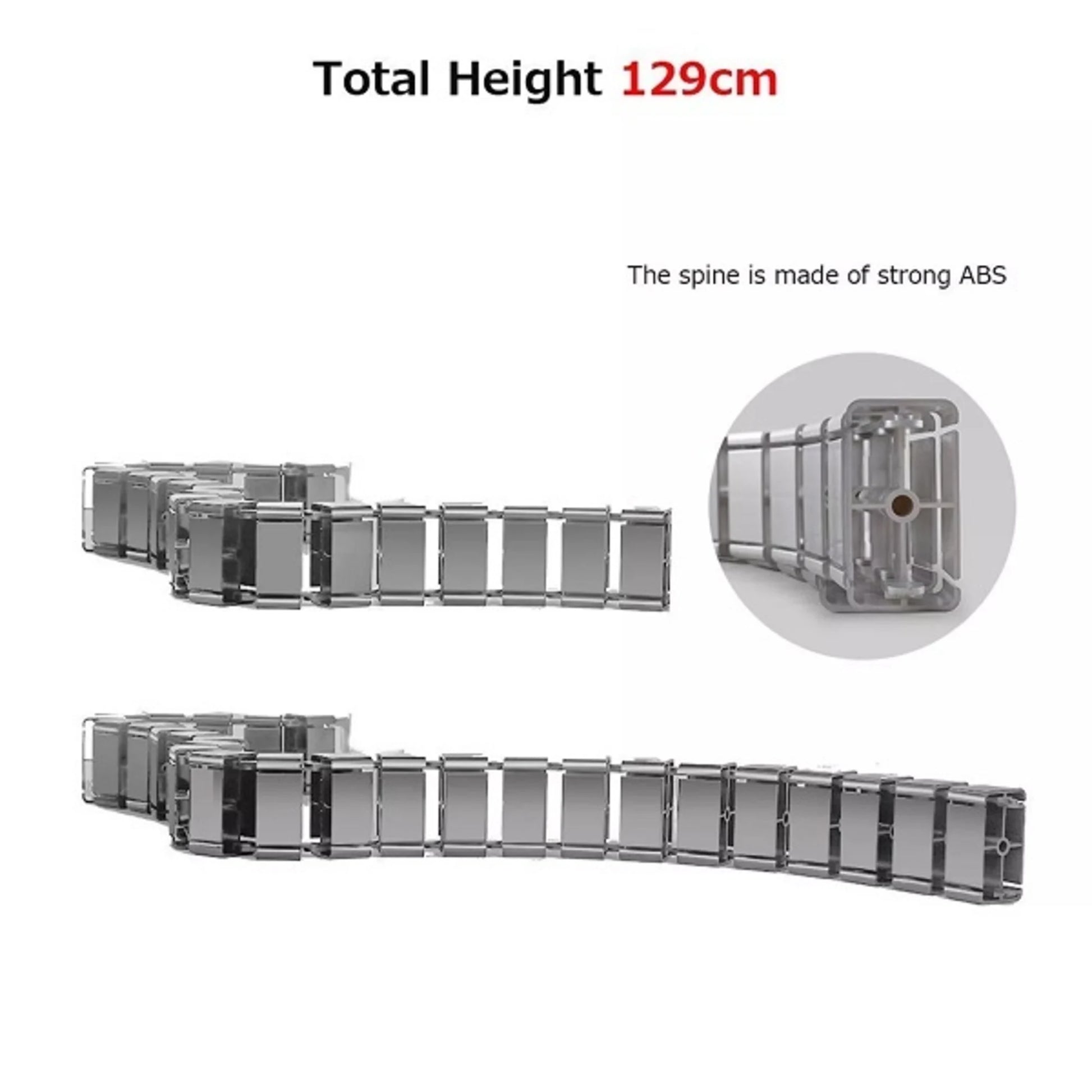 LoctekcmP017 Cable Management Spine,120cm, Silver