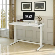 Loctek Et118 All-in-One Standing Desk, With 2 USB-A + 1 USB-C Charging Port, Pull-out Drawer, 120x60cm, White