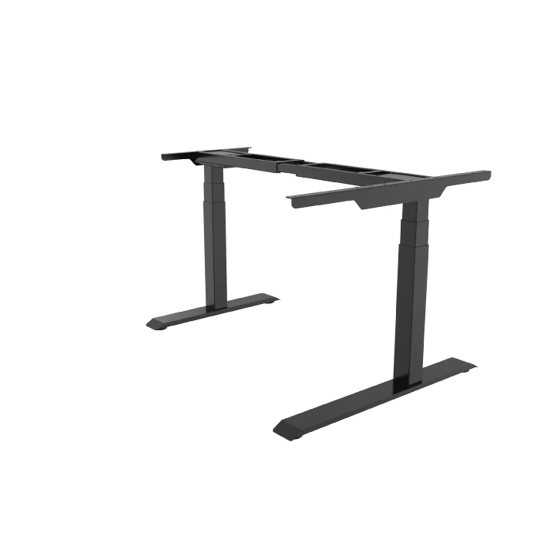 Loctek ET223DL L-Shape Ergonomic Standing Office Desk, Electric Height Adjustable With Dual Motors, 160x110x59.5cm, Black