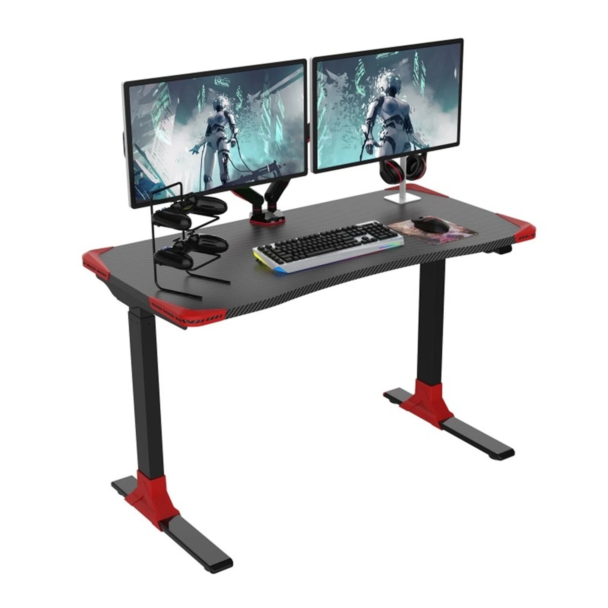 Loctek GET119-L Gaming Desk, Electric Height Adjustable, 120x60cm, Black