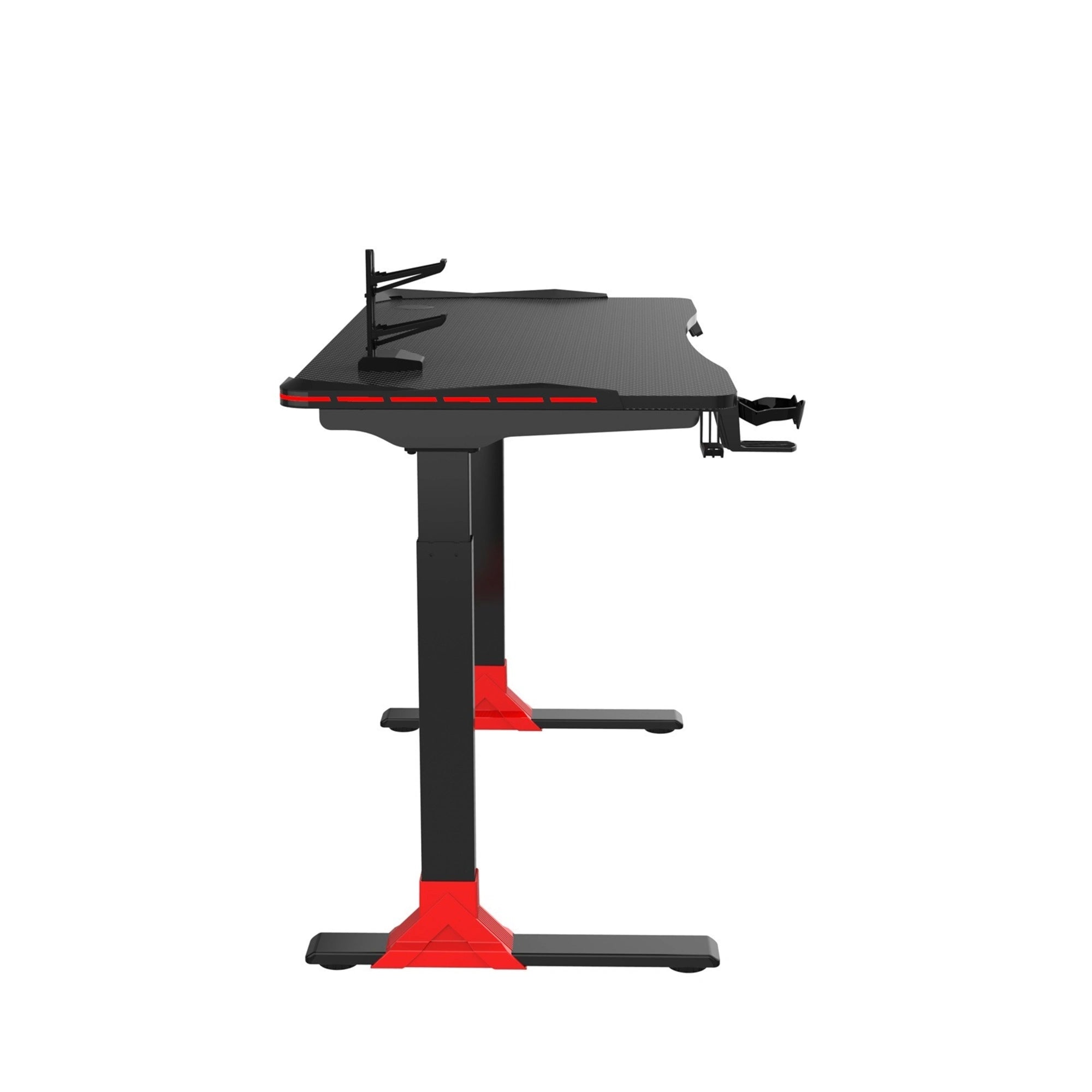 Loctek GET119-L Gaming Desk, Electric Height Adjustable, 120x60cm, Black