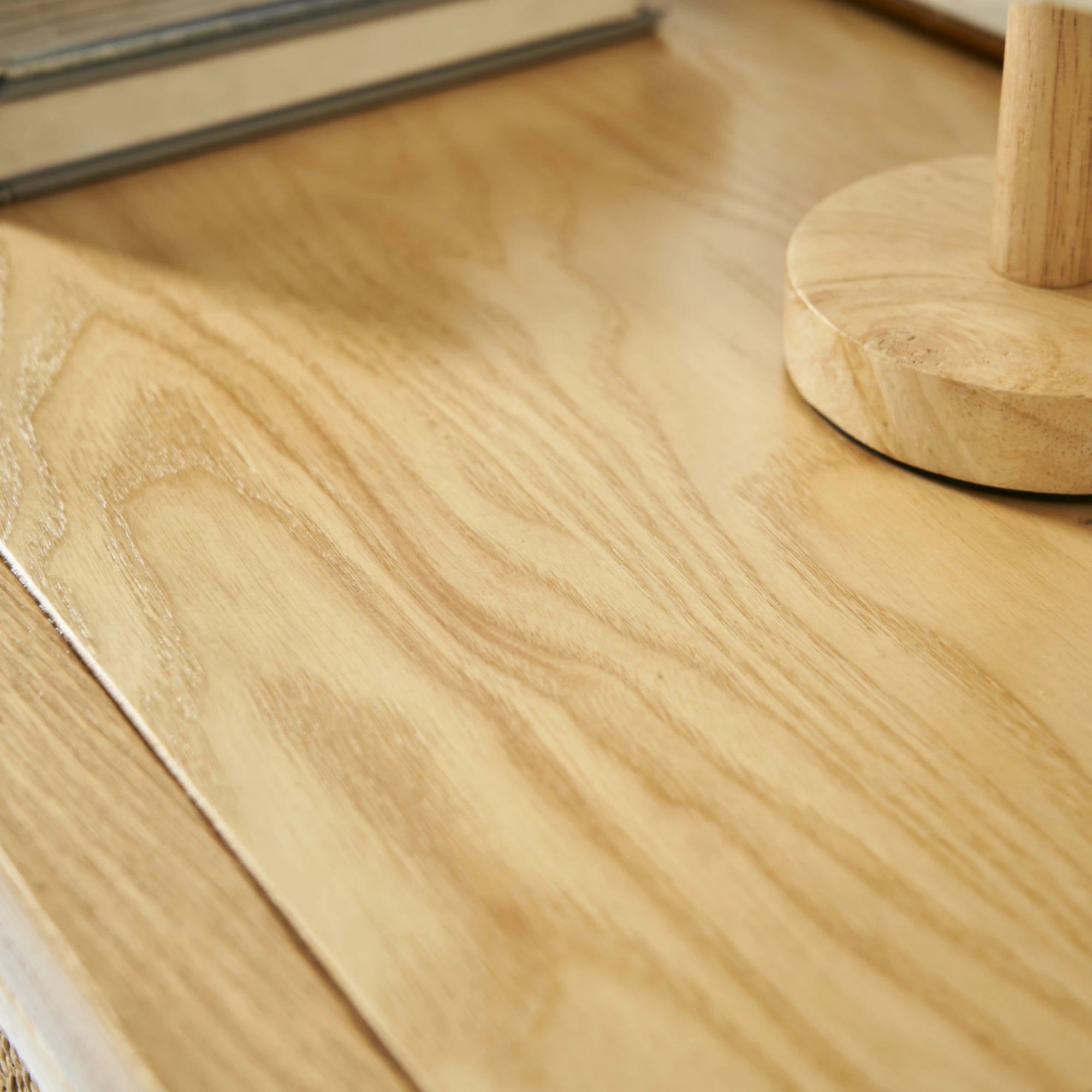 BohoBoho Costa Solid Wood & Rattan Chest of 5 Drawers, Natural Wood, 80x42x129cm