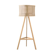 BohoBoho Tranquilo Solid Wood & Rattan Floor Lamp, Natural Wood, 70x70x160cm