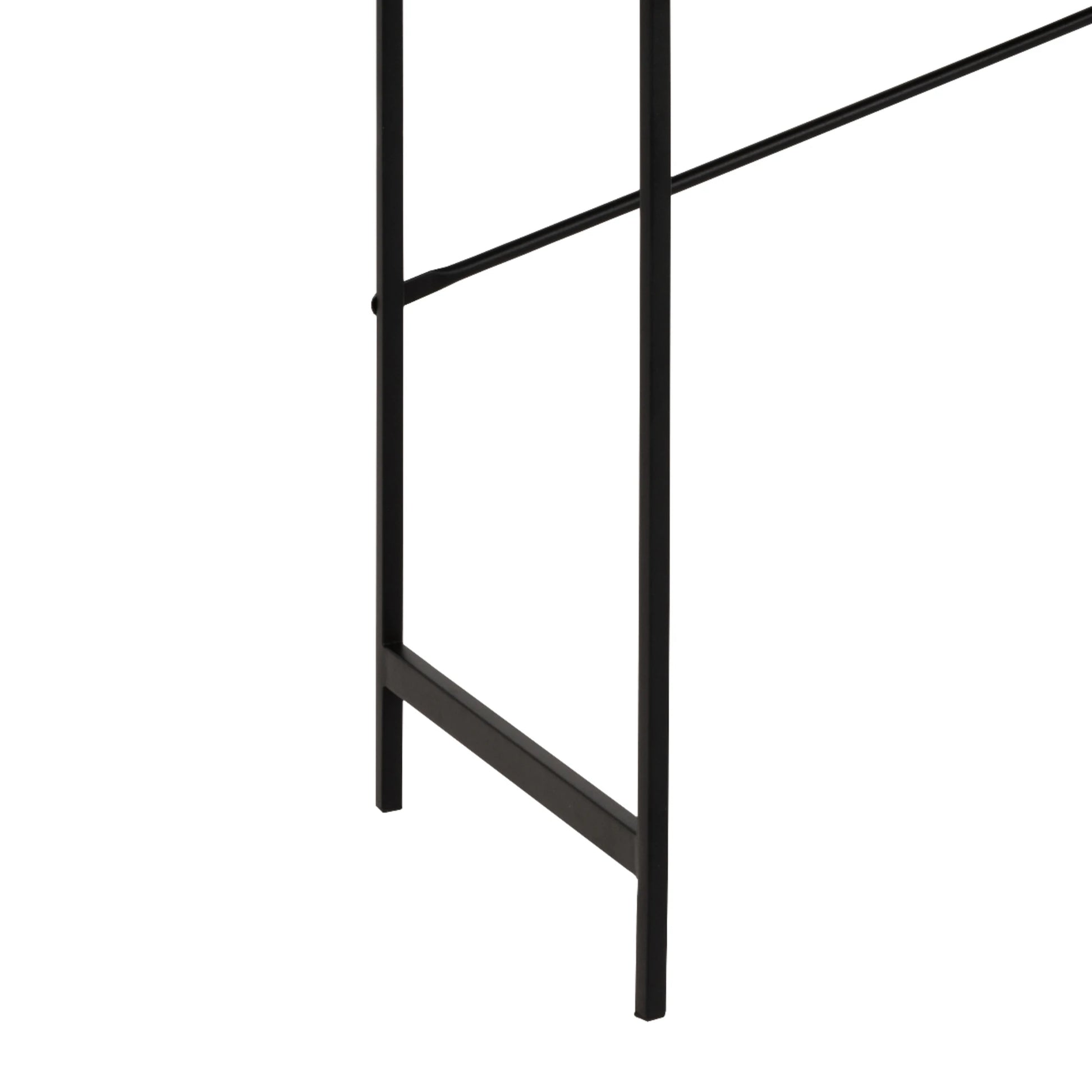 Hjem Design August Rectangular Office Desk, Natural Wood & Black