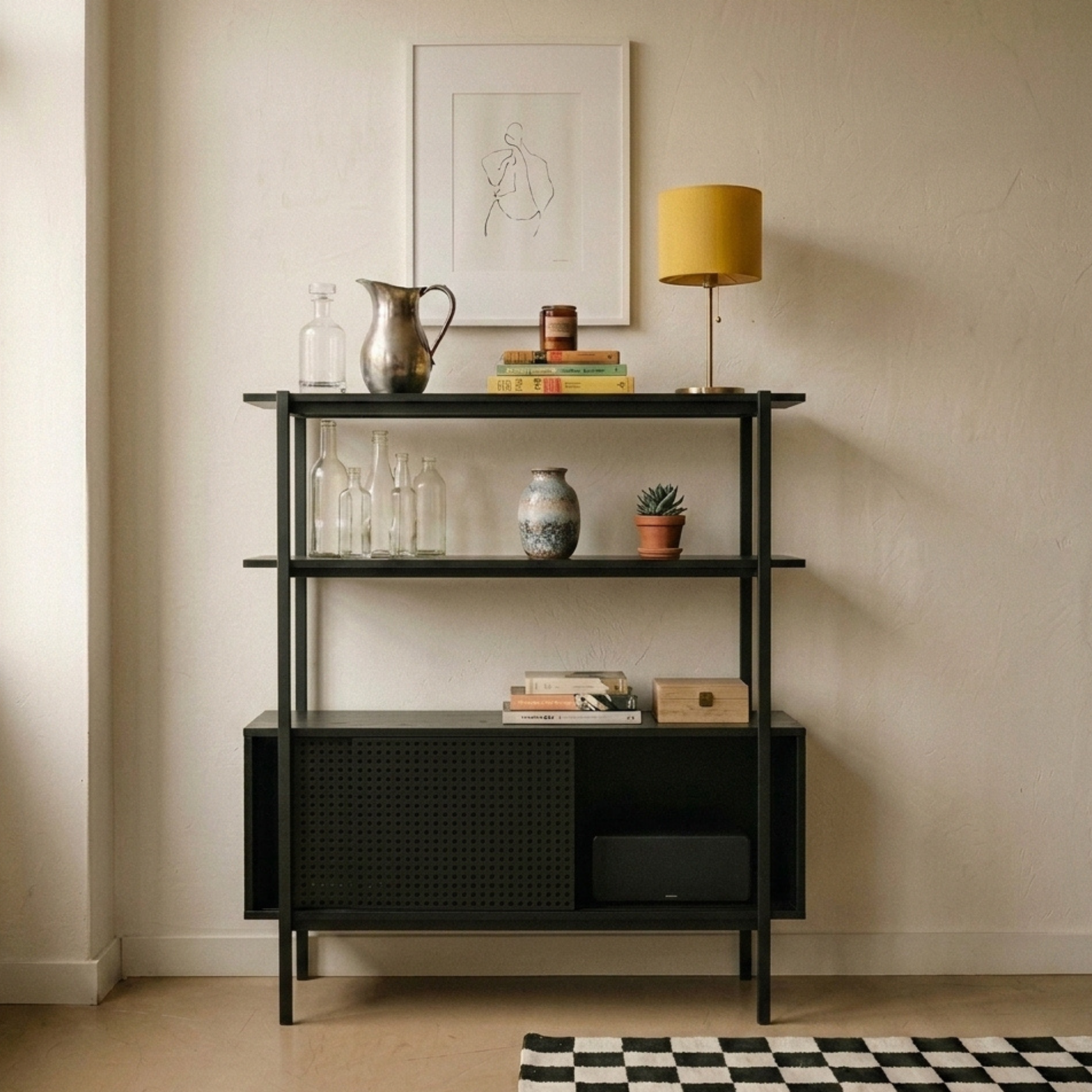 Hjem Design Aurex Shelving Unit, 94x27x114cm