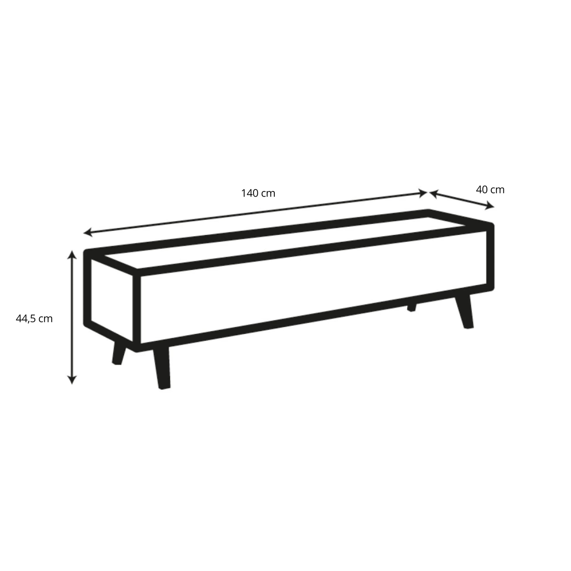 Hjem Design Aurex Entertainment Unit, Narrow