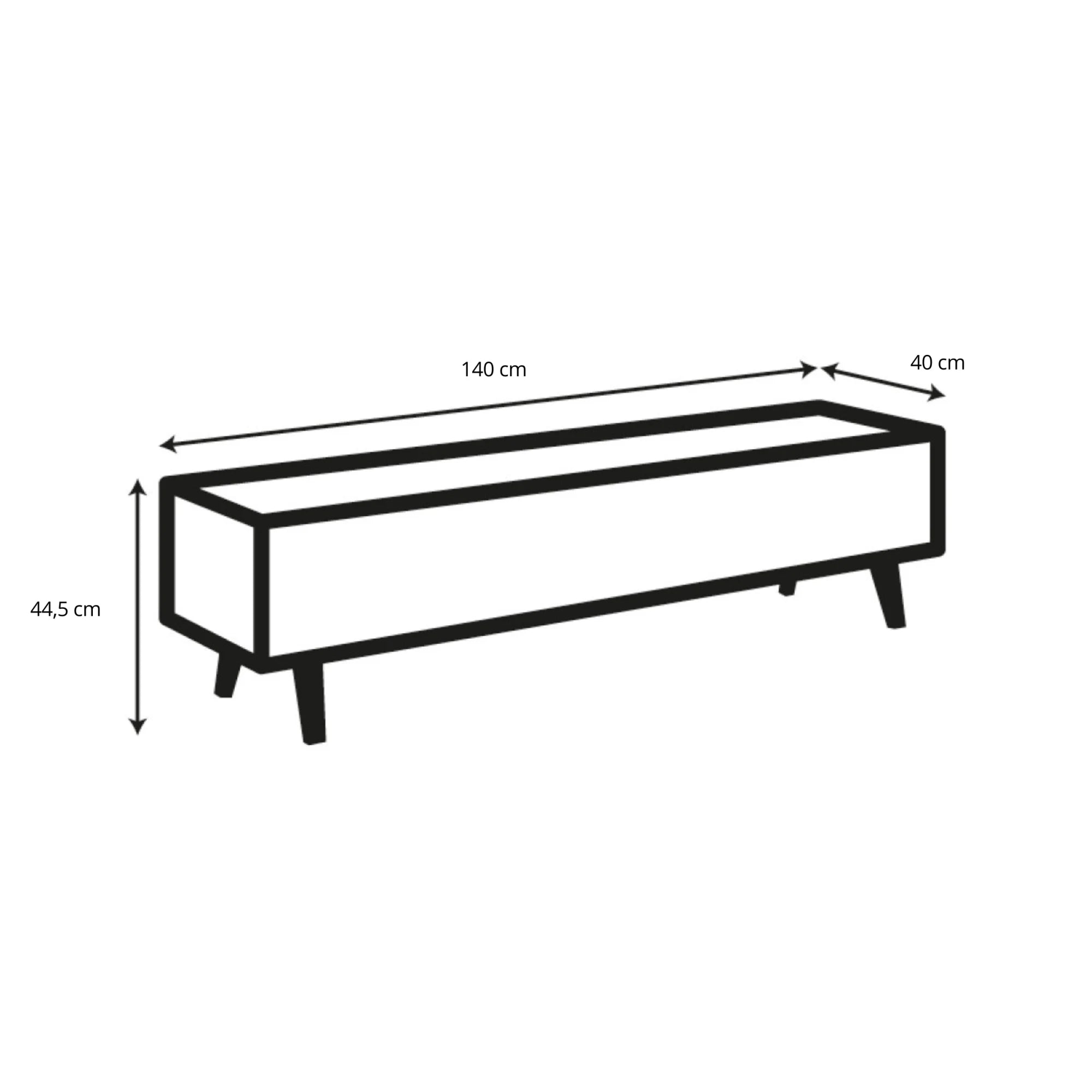 Hjem Design Aurex Entertainment Unit, Narrow