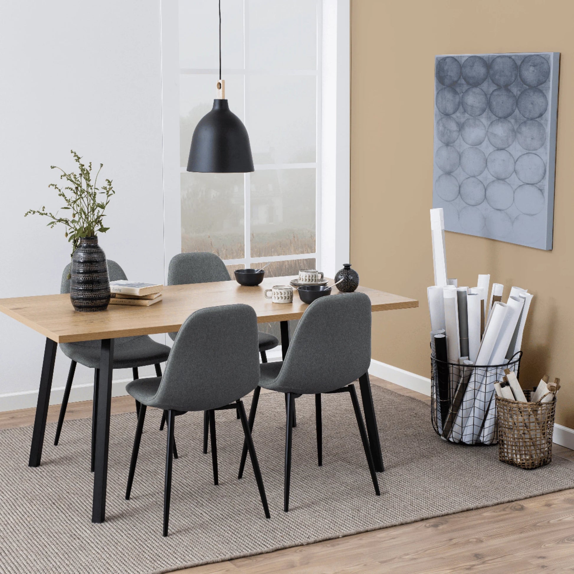 Hjem Design Cam 4-Seater Dining Table