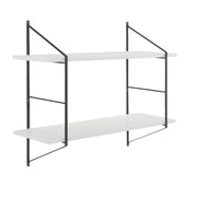 Hjem Design Cardiff Rectangular Wall Shelf, Small, White