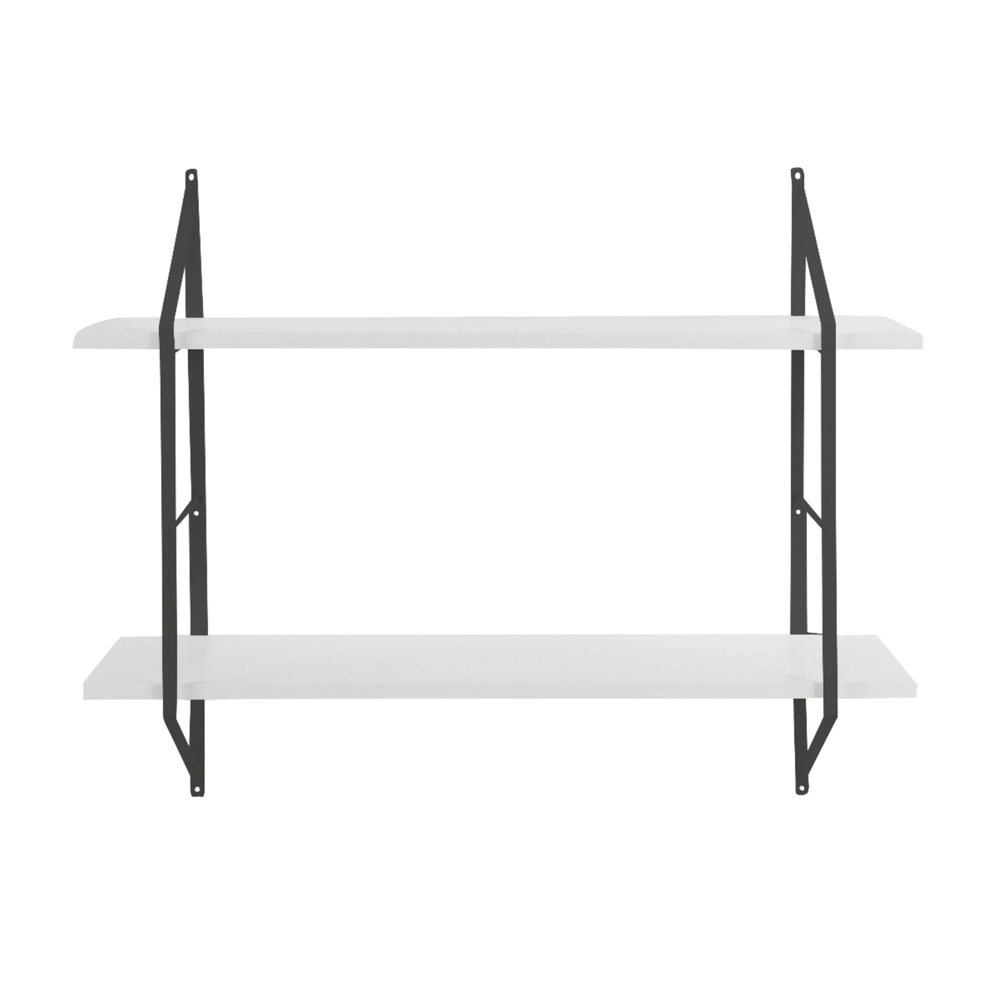 Hjem Design Cardiff Rectangular Wall Shelf, Small, White
