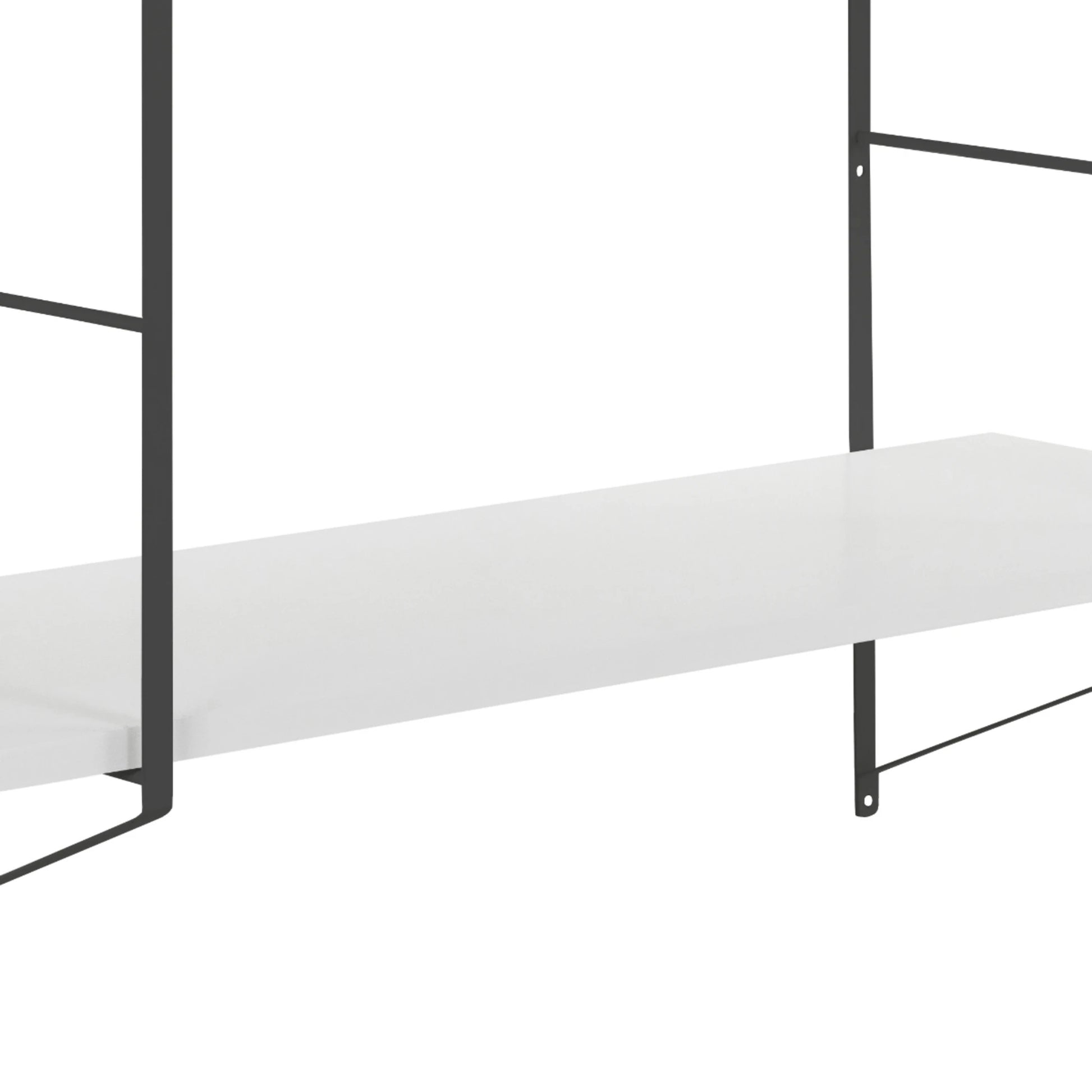 Hjem Design Cardiff Rectangular Wall Shelf, Small, White