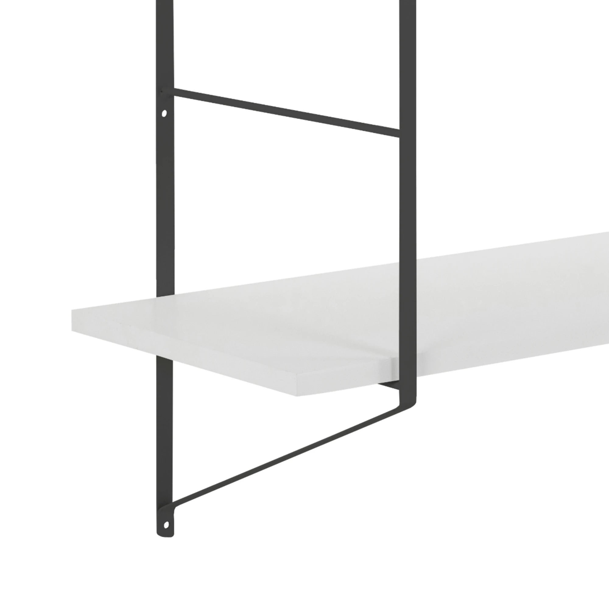 Hjem Design Cardiff Rectangular Wall Shelf, Small, White