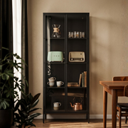 Hjem Design Newen Display Cabinet, Tall