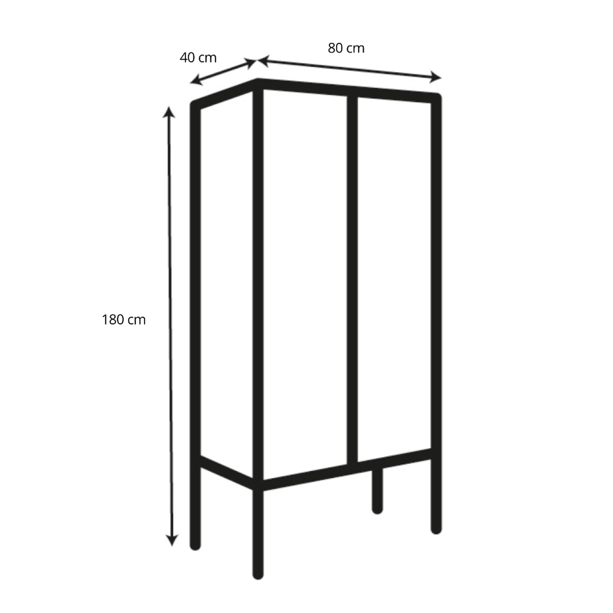 Hjem Design Newen Display Cabinet, Tall